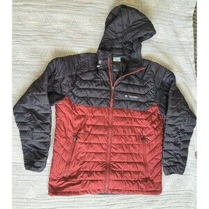 Columbia Omni-Heat Puffer Jacket | Men’s Large | Red & Black | Hooded